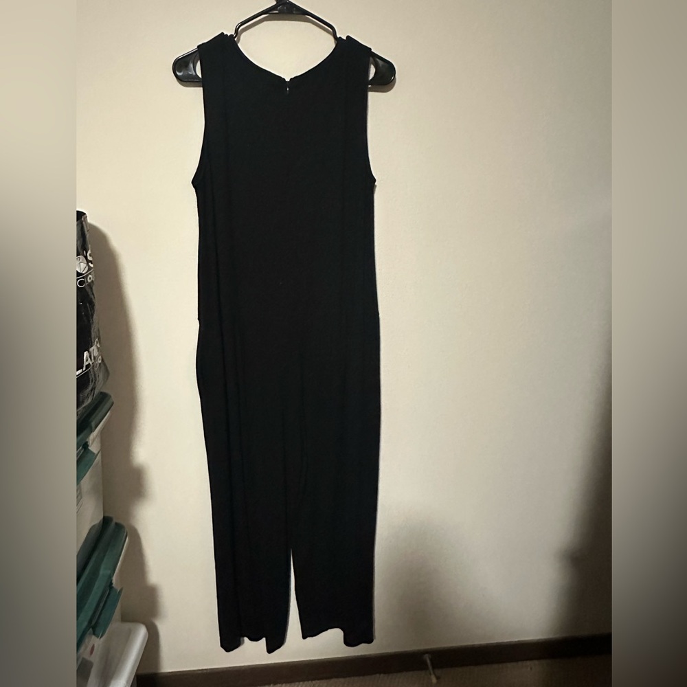 Eileen Fisher the fisher project viscose jersey jumpsuit black size medium - Picture 11 of 11
